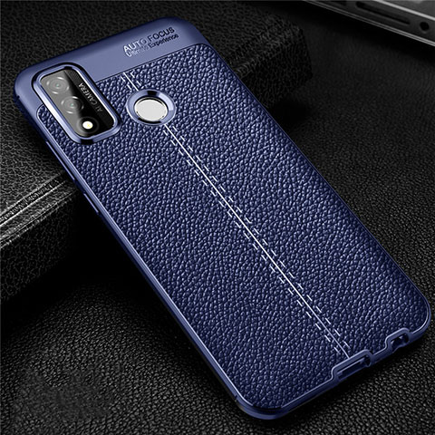 Coque Silicone Gel Motif Cuir Housse Etui pour Huawei Nova Lite 3 Plus Bleu