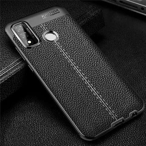 Coque Silicone Gel Motif Cuir Housse Etui pour Huawei Nova Lite 3 Plus Noir