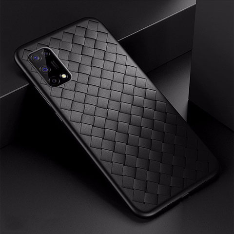 Coque Silicone Gel Motif Cuir Housse Etui pour Oppo K7x 5G Noir