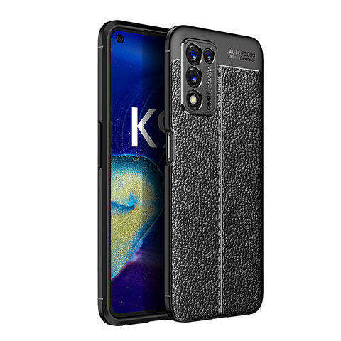 Coque Silicone Gel Motif Cuir Housse Etui pour Oppo K9S 5G Noir