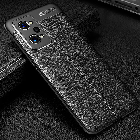 Coque Silicone Gel Motif Cuir Housse Etui pour Realme GT Neo2 5G Noir