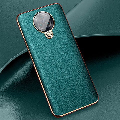 Coque Silicone Gel Motif Cuir Housse Etui pour Vivo Nex 3 Vert