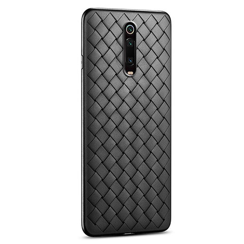 Coque Silicone Gel Motif Cuir Housse Etui pour Xiaomi Mi 9T Noir