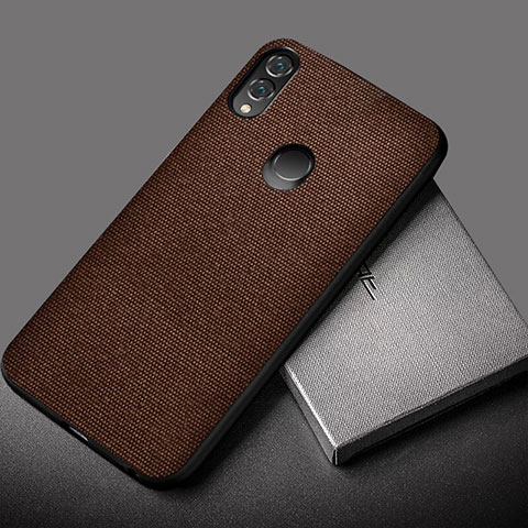 Coque Silicone Gel Motif Cuir Housse Etui S01 pour Huawei Honor 10 Lite Marron