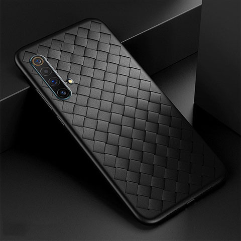 Coque Silicone Gel Motif Cuir Housse Etui S Pour Realme X G Noir