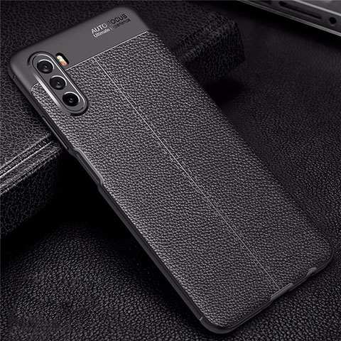 Coque Silicone Gel Motif Cuir Housse Etui S02 pour Huawei Mate 40 Lite 5G Noir