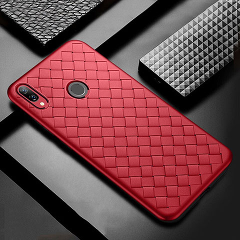 Coque Silicone Gel Motif Cuir Housse Etui S02 pour Huawei Nova 3i Rouge