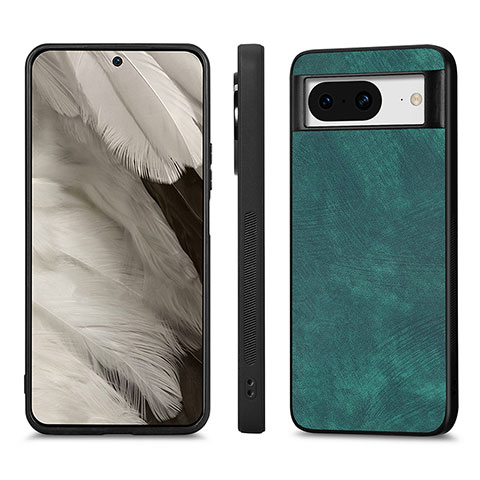 Coque Silicone Gel Motif Cuir Housse Etui S02D pour Google Pixel 8 5G Vert