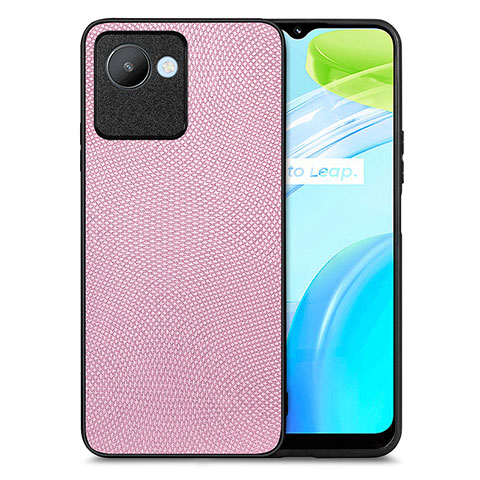 Coque Silicone Gel Motif Cuir Housse Etui S02D pour Realme Narzo 50i Prime Rose