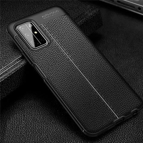 Coque Silicone Gel Motif Cuir Housse Etui S04 pour Huawei Honor 30S Noir