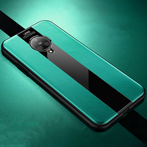 Coque Silicone Gel Motif Cuir Housse Etui S04 pour Vivo Nex 3 Vert