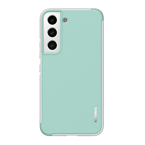 Coque Silicone Gel Motif Cuir Housse Etui S05 pour Samsung Galaxy S21 FE 5G Vert