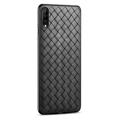 Coque Silicone Gel Motif Cuir Housse Etui S06 pour Huawei Honor 9X Pro Noir