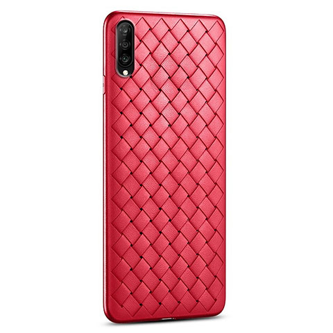 Coque Silicone Gel Motif Cuir Housse Etui S06 pour Huawei P Smart Pro (2019) Rouge