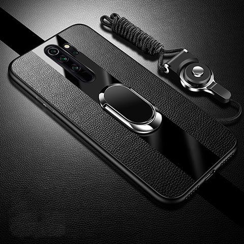 Coque Silicone Gel Motif Cuir Housse Etui S06 pour Xiaomi Redmi Note 8 Pro Noir