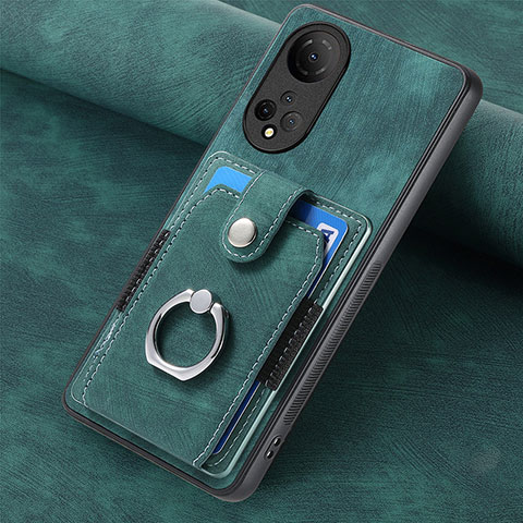 Coque Silicone Gel Motif Cuir Housse Etui SD1 pour Huawei Honor X7 Vert