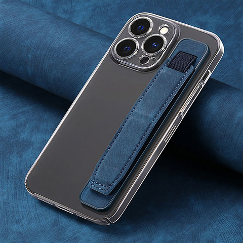 Coque Silicone Gel Motif Cuir Housse Etui SD2 pour Apple iPhone 14 Pro Bleu