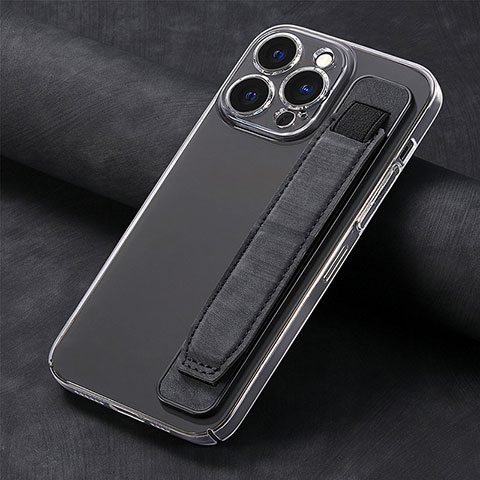 Coque Silicone Gel Motif Cuir Housse Etui SD2 pour Apple iPhone 14 Pro Max Noir