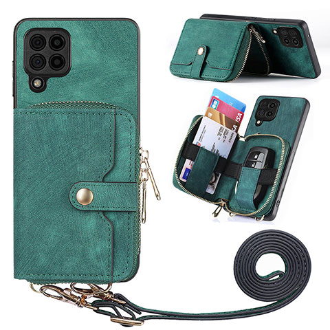 Coque Silicone Gel Motif Cuir Housse Etui SD2 pour Samsung Galaxy A12 5G Vert