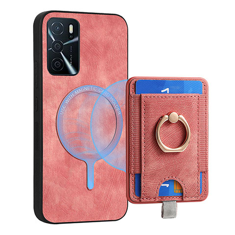 Coque Silicone Gel Motif Cuir Housse Etui SD3 pour Oppo A16 Rose