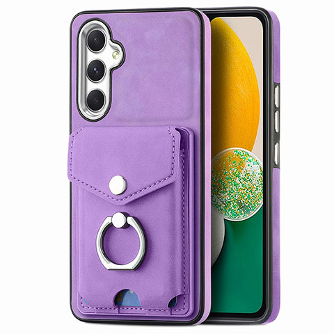 Coque Silicone Gel Motif Cuir Housse Etui SD3 pour Samsung Galaxy A13 5G Violet