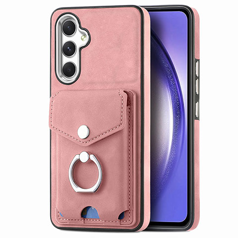 Coque Silicone Gel Motif Cuir Housse Etui SD5 pour Samsung Galaxy A54 5G Rose