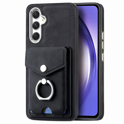 Coque Silicone Gel Motif Cuir Housse Etui SD5 pour Samsung Galaxy Quantum4 5G Noir