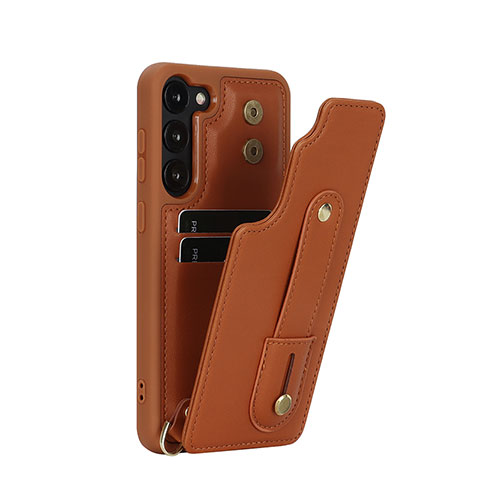 Coque Silicone Gel Motif Cuir Housse Etui SY1 pour Samsung Galaxy S24 Plus 5G Marron