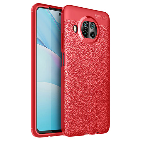 Coque Silicone Gel Motif Cuir Housse Etui WL1 pour Xiaomi Mi 10i 5G Rouge