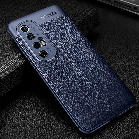 Coque Silicone Gel Motif Cuir Housse Etui WL1 pour Xiaomi Mi 10S 5G Bleu