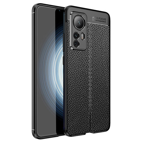 Coque Silicone Gel Motif Cuir Housse Etui WL1 pour Xiaomi Mi 12T Pro 5G Noir