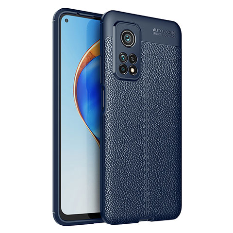 Coque Silicone Gel Motif Cuir Housse Etui WL1 pour Xiaomi Redmi K30S 5G Bleu