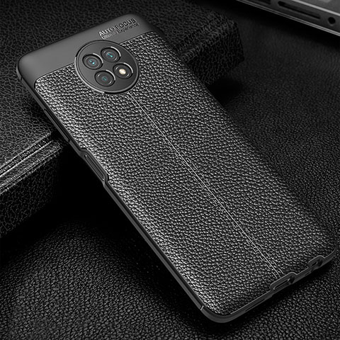 Coque Silicone Gel Motif Cuir Housse Etui WL1 pour Xiaomi Redmi Note 9T 5G Noir