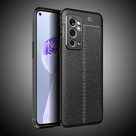 Coque Silicone Gel Motif Cuir Housse Etui WL2 pour OnePlus 9RT 5G Noir