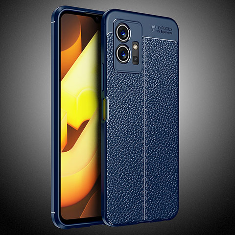 Coque Silicone Gel Motif Cuir Housse Etui WL2 pour Vivo Y52t 5G Bleu