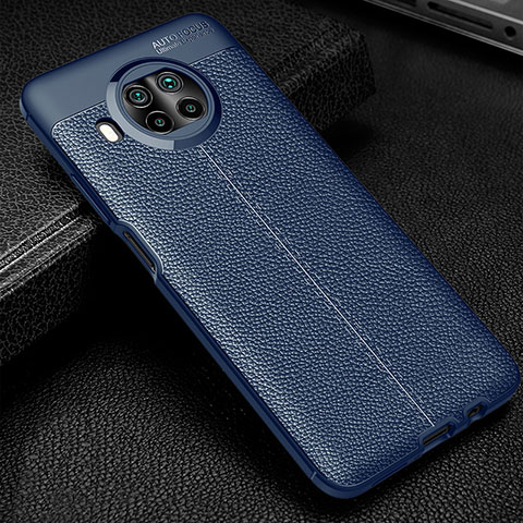 Coque Silicone Gel Motif Cuir Housse Etui WL2 pour Xiaomi Mi 10i 5G Bleu