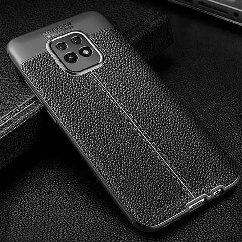 Coque Silicone Gel Motif Cuir Housse Etui WL2 pour Xiaomi Redmi 10X Pro 5G Noir