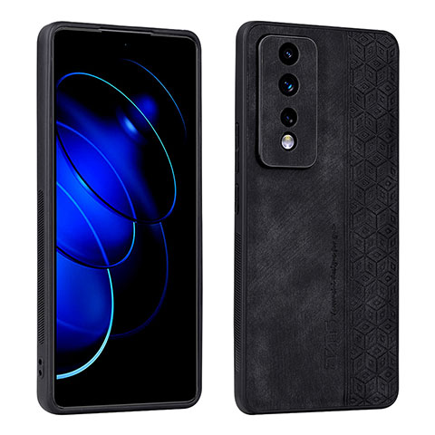 Coque Silicone Gel Motif Cuir Housse Etui YZ1 pour Huawei Honor 80 GT 5G Noir