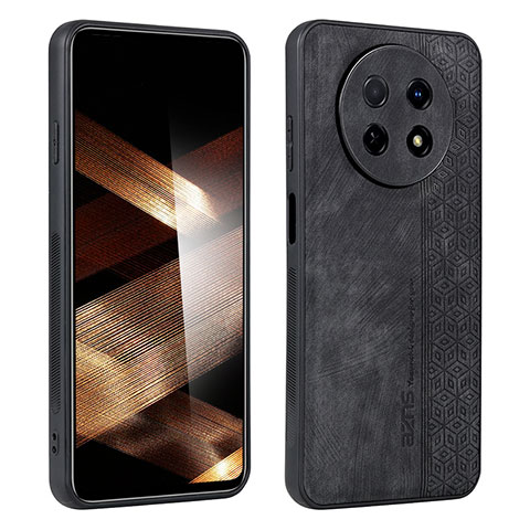 Coque Silicone Gel Motif Cuir Housse Etui YZ1 pour Huawei Nova Y91 Noir