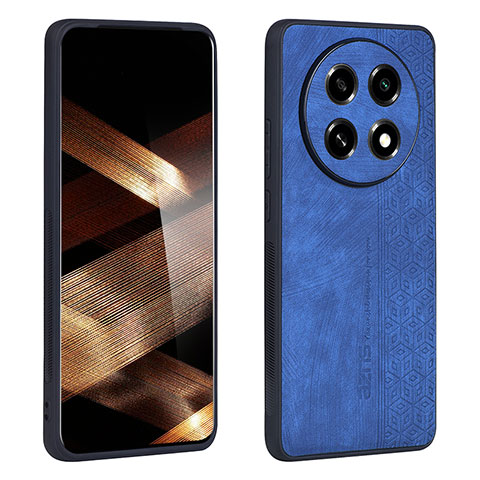 Coque Silicone Gel Motif Cuir Housse Etui YZ1 pour Oppo A2 Pro 5G Bleu