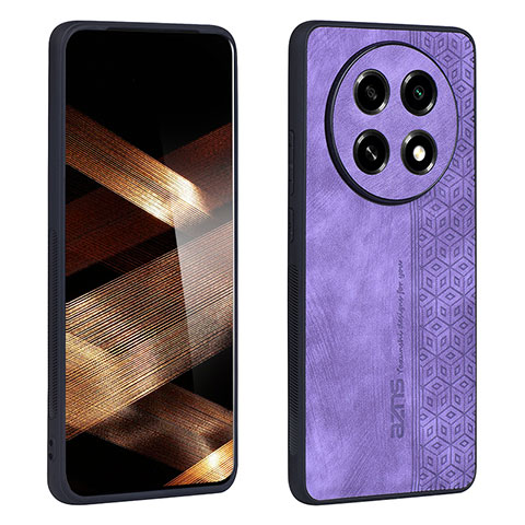 Coque Silicone Gel Motif Cuir Housse Etui YZ1 pour Oppo A2 Pro 5G Violet Clair