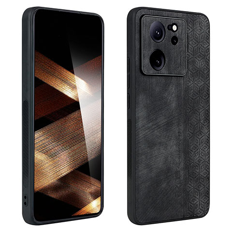 Coque Silicone Gel Motif Cuir Housse Etui YZ1 pour Xiaomi Mi 13T 5G Noir