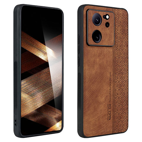 Coque Silicone Gel Motif Cuir Housse Etui YZ1 pour Xiaomi Mi 13T Pro 5G Marron