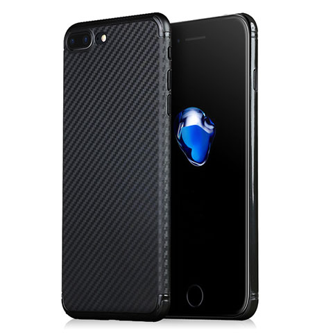 Coque Silicone Gel Serge W02 pour Apple iPhone 8 Plus Noir