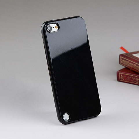 Coque Silicone Gel Souple Couleur Unie pour Apple iPod Touch 5 Noir