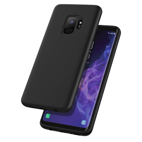 Coque Silicone Gel Souple Couleur Unie pour Samsung Galaxy S9 Noir