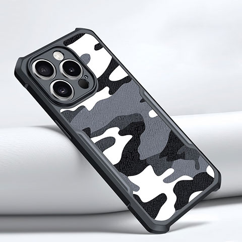 Coque Silicone Gel Souple Couleur Unie XD1 pour Apple iPhone 13 Pro Noir