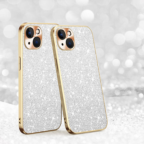 Coque Silicone Housse Etui Gel Bling-Bling AC1 pour Apple iPhone 13 Argent