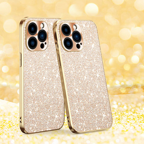 Coque Silicone Housse Etui Gel Bling-Bling AC1 pour Apple iPhone 13 Pro Max Or