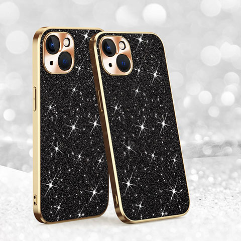 Coque Silicone Housse Etui Gel Bling-Bling AC1 pour Apple iPhone 14 Noir